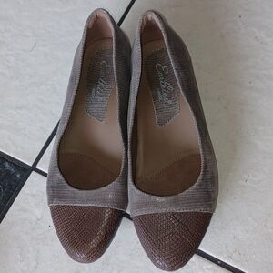Earthies Size 7B EUC Taupe & Brown, don't fit like narrow shoes